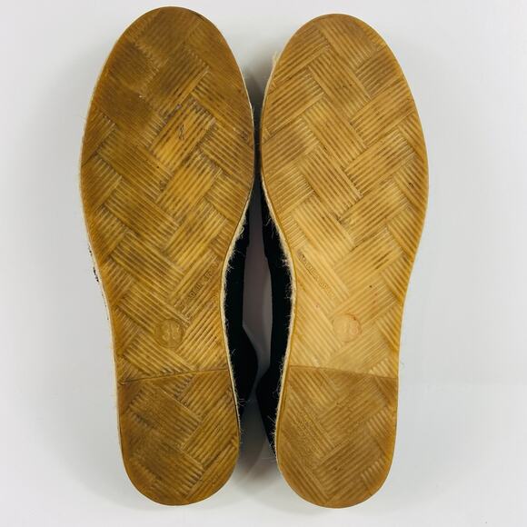 Free People Black Espadrille Suede Leather Slip On Shoes Size US 7.5 - Picture 7 of 9